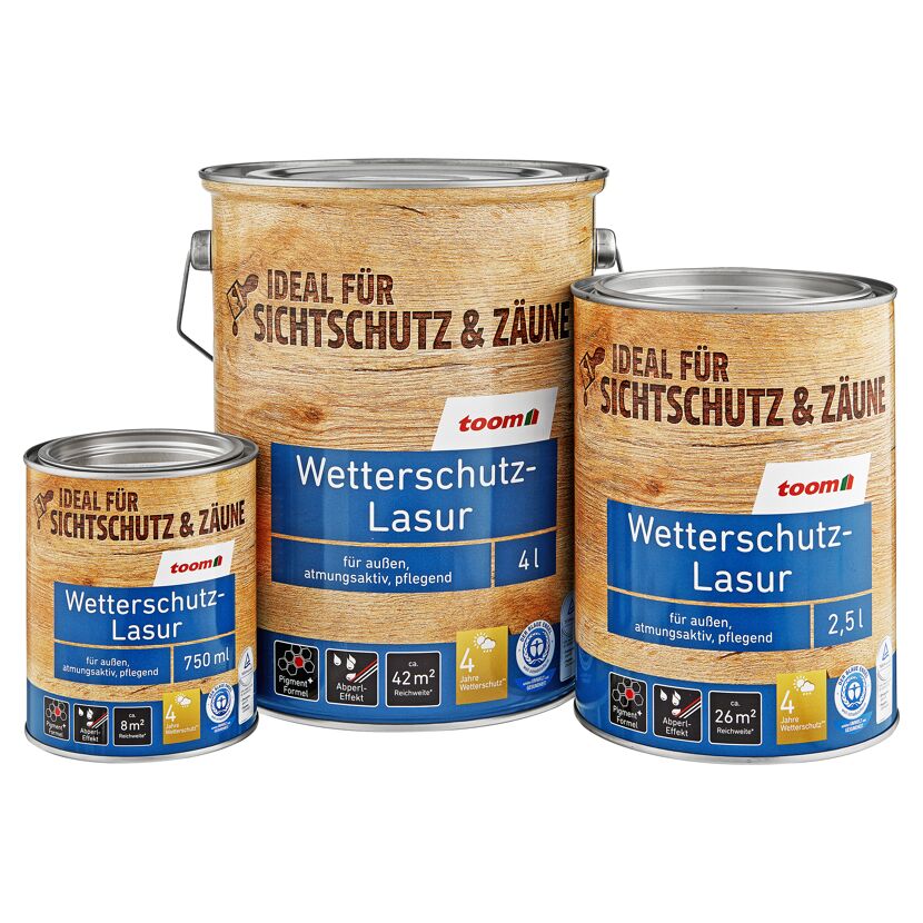 Wetterschutz-Lasur kastanienfarben 2,5 l
