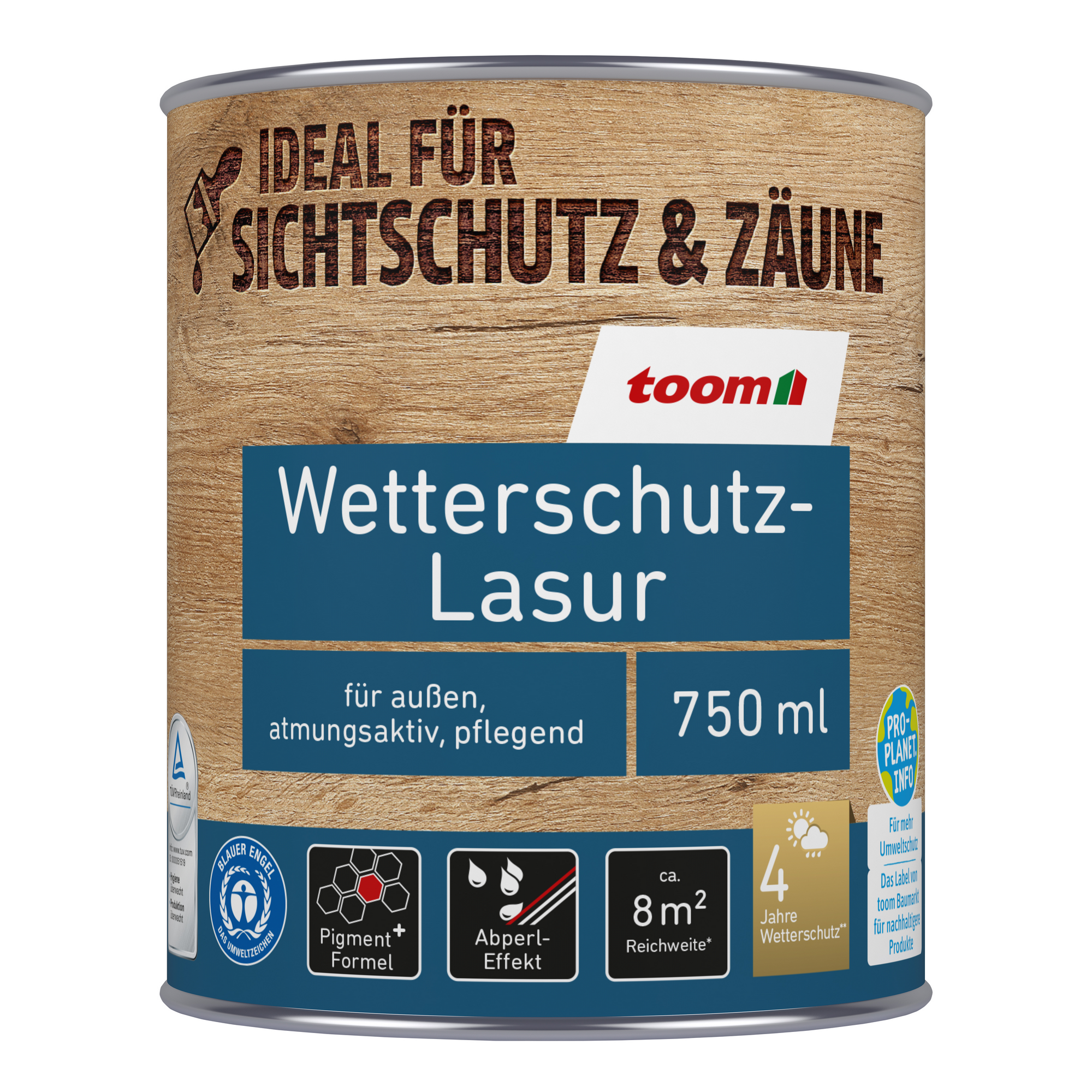 Wetterschutz-Lasur nussbaumfarben dunkel 750 ml + product picture