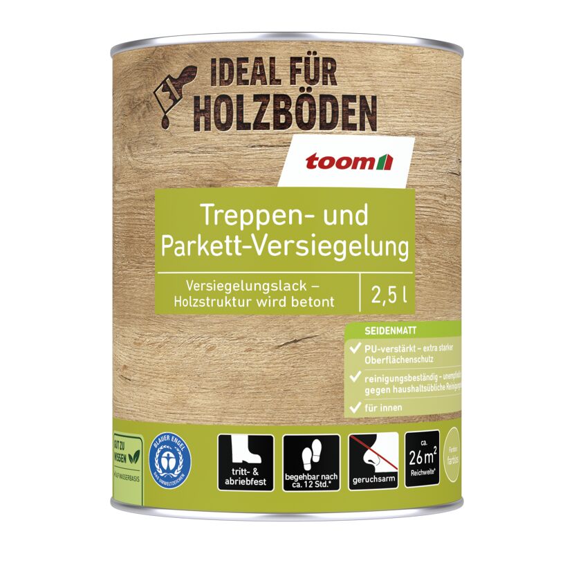 Treppen- und Parkett-Versiegelung transparent 2,5 l