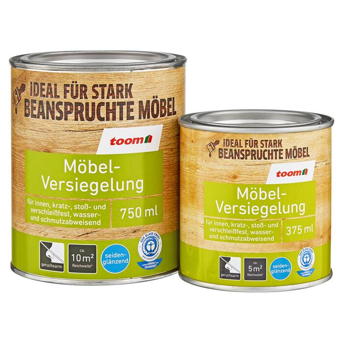 toom MöbelVersiegelung seidenglänzend naturfarben 375 ml