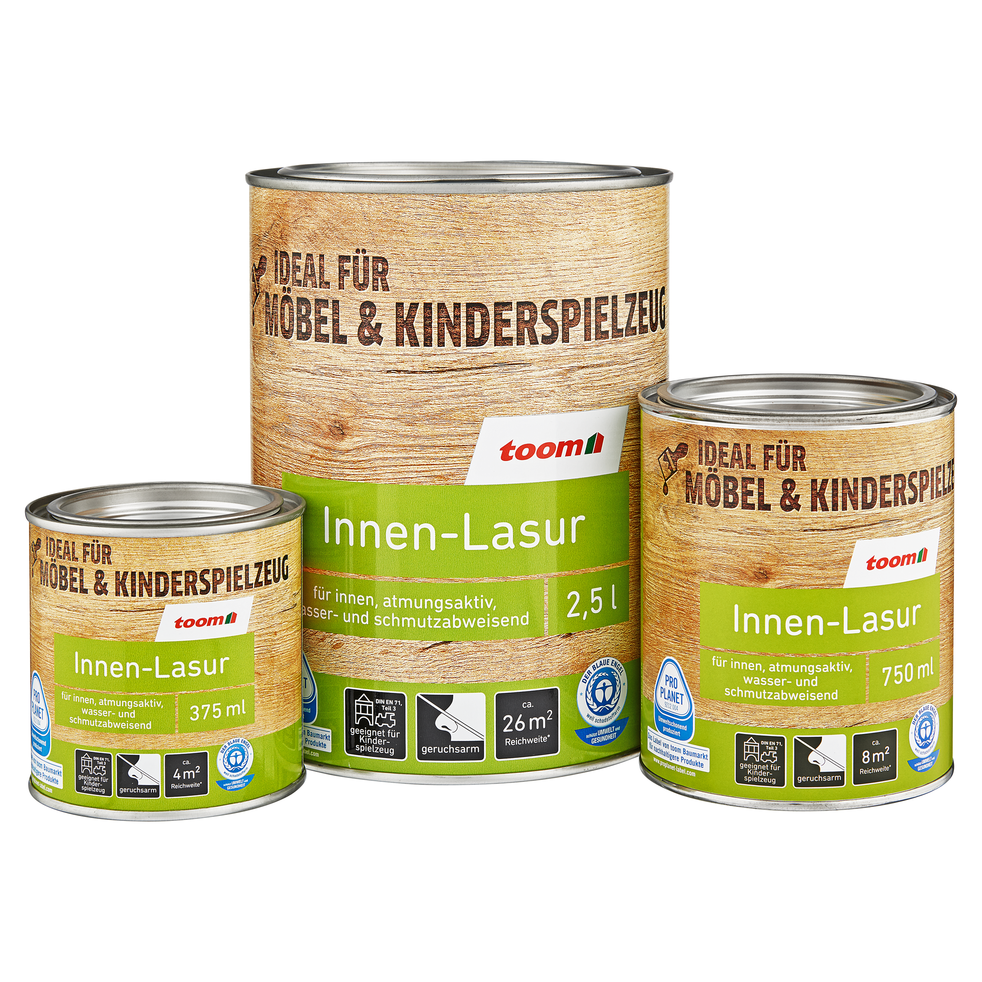 toom Innen-Lasur Holz mahagonifarben 375 ml