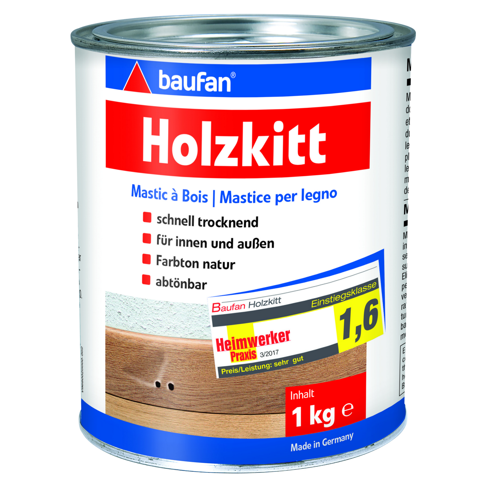 Holzkitt 'Natur' braun 1 kg + product picture