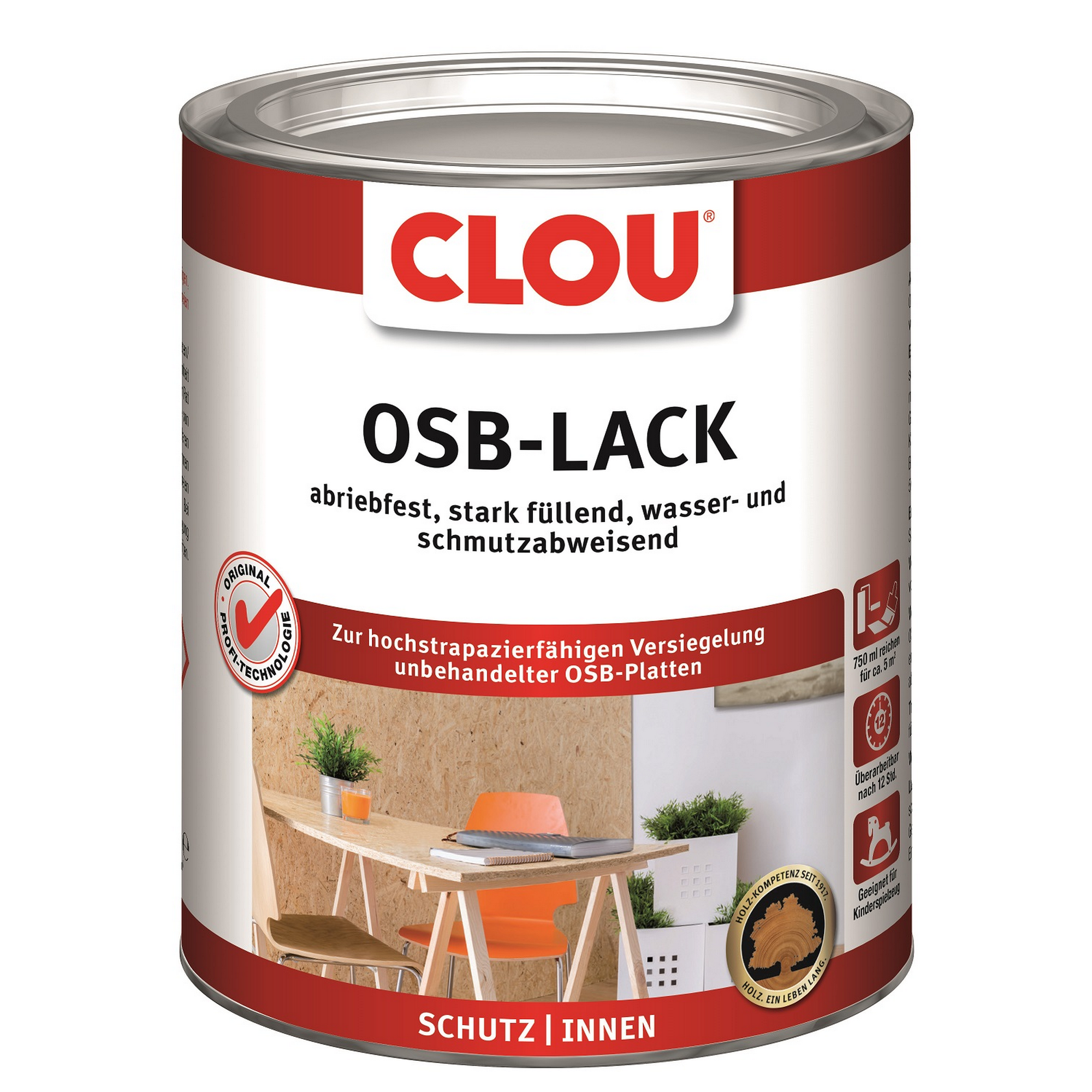 OSB-Lack transparent seidenglänzend 750 ml + product picture