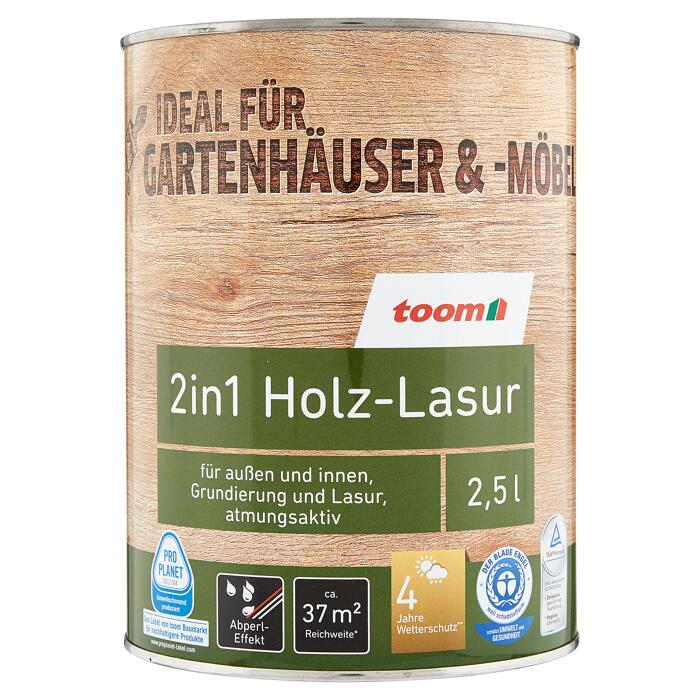 toom 2in1 Holzlasur ebenholzfarben 4 l