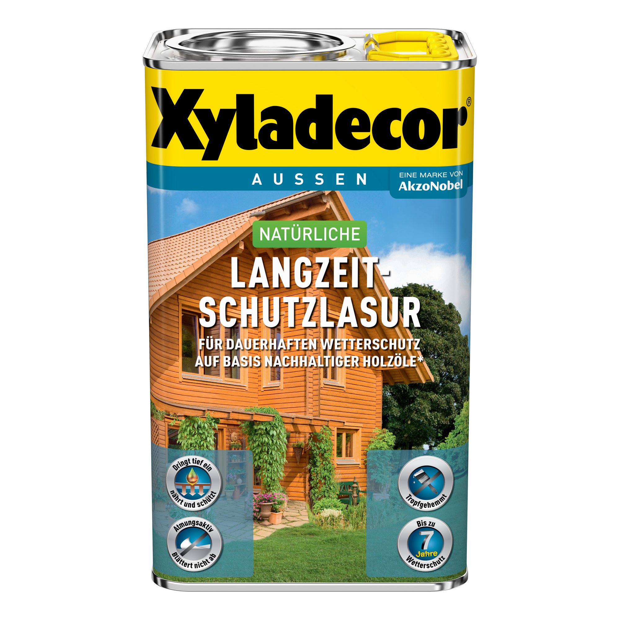 Langzeit-Holzschutzlasur eichefarben hell 4 l + product picture