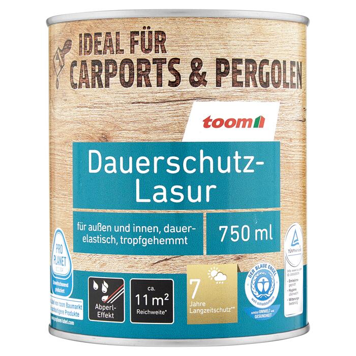 Toom Dauerschutz Lasur Teakfarben 750 Ml ǀ Toom Baumarkt