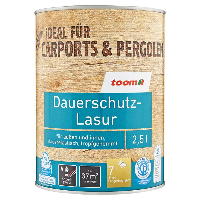 Toom Dauerschutz Lasur Nussbaumfarben 2500 Ml ǀ Toom Baumarkt