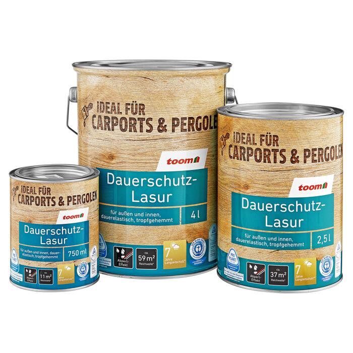 Toom Dauerschutz Lasur Grau 2500 Ml ǀ Toom Baumarkt