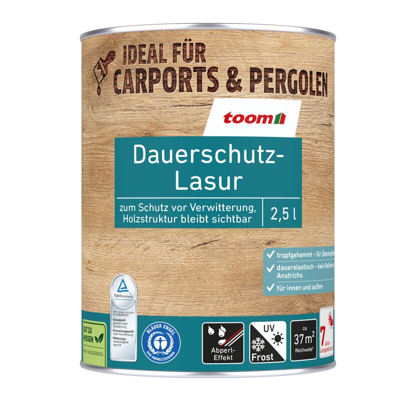 Dauerschutzlasur eichefarben 2,5 l