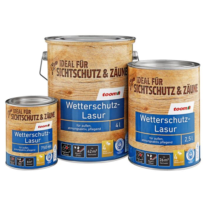 Toom Wetterschutz Lasur Palisanderfarben 4 L ǀ Toom Baumarkt