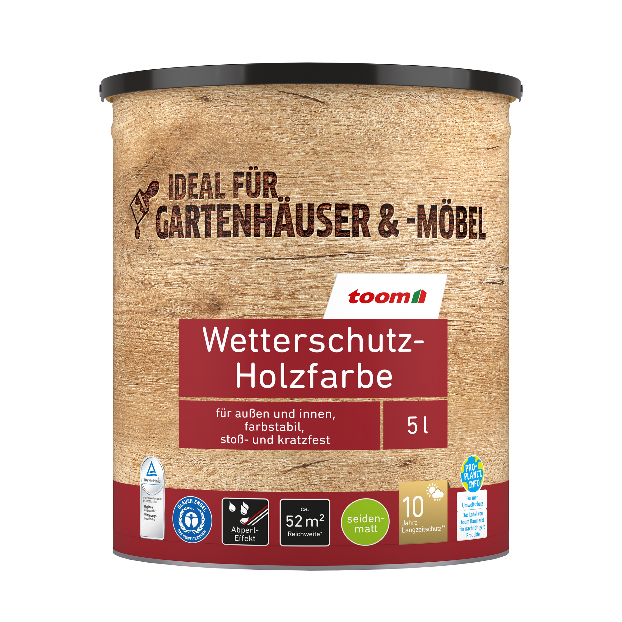 Wetterschutz-Holzfarbe silberfarben 5 l + product picture