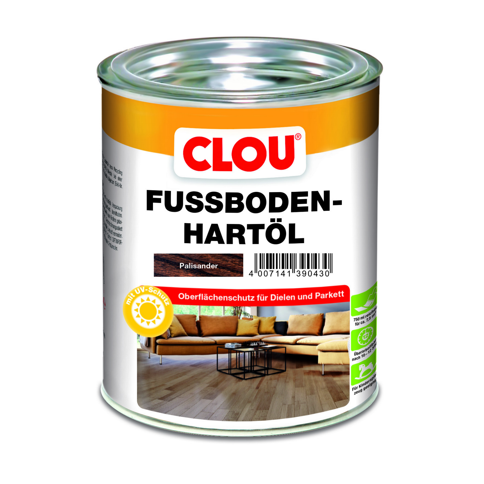 Fußboden-Hartöl palisanderfarben 750 ml + product picture