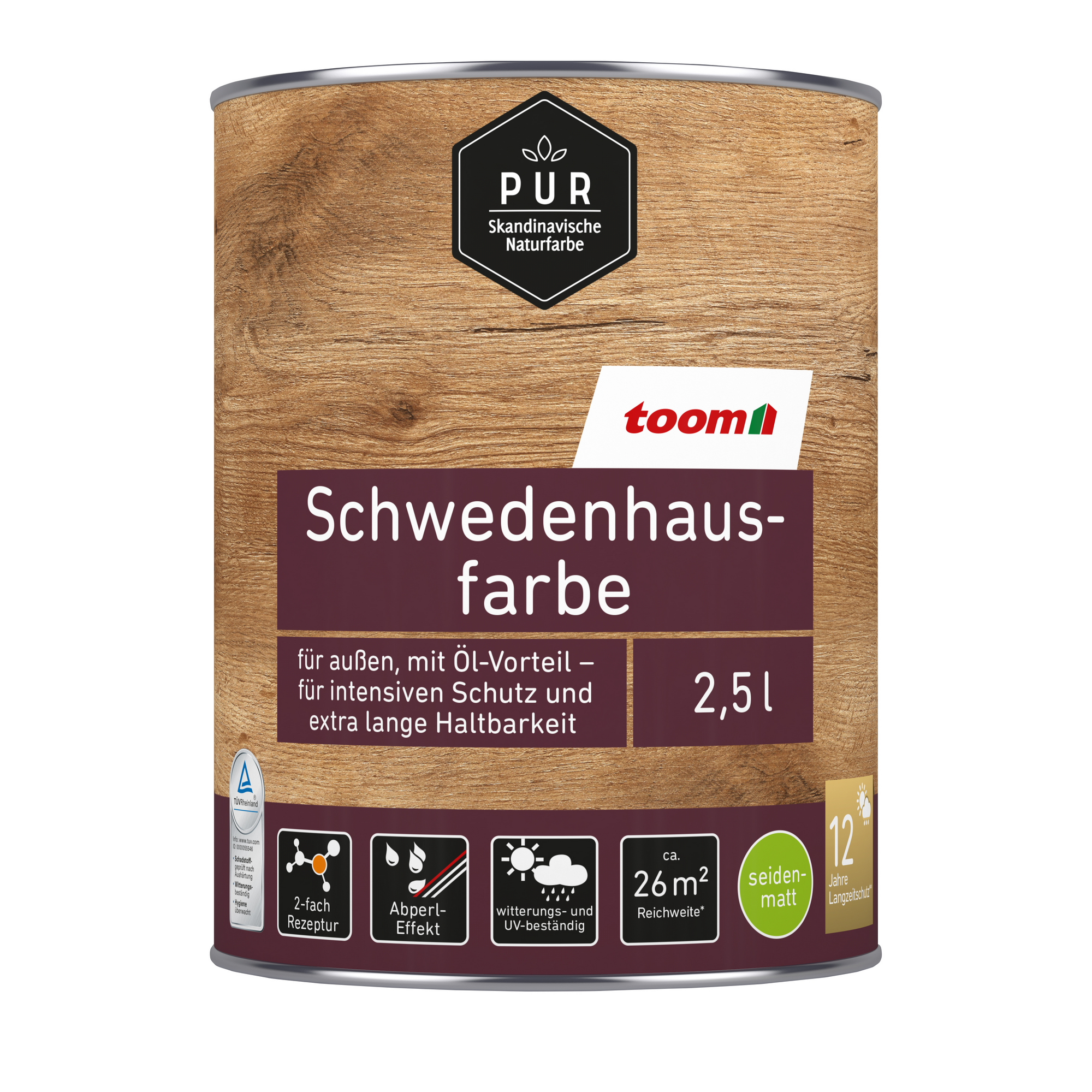 Schwedenhausfarbe 'Schwedenrot' rot 2,5 l + product picture