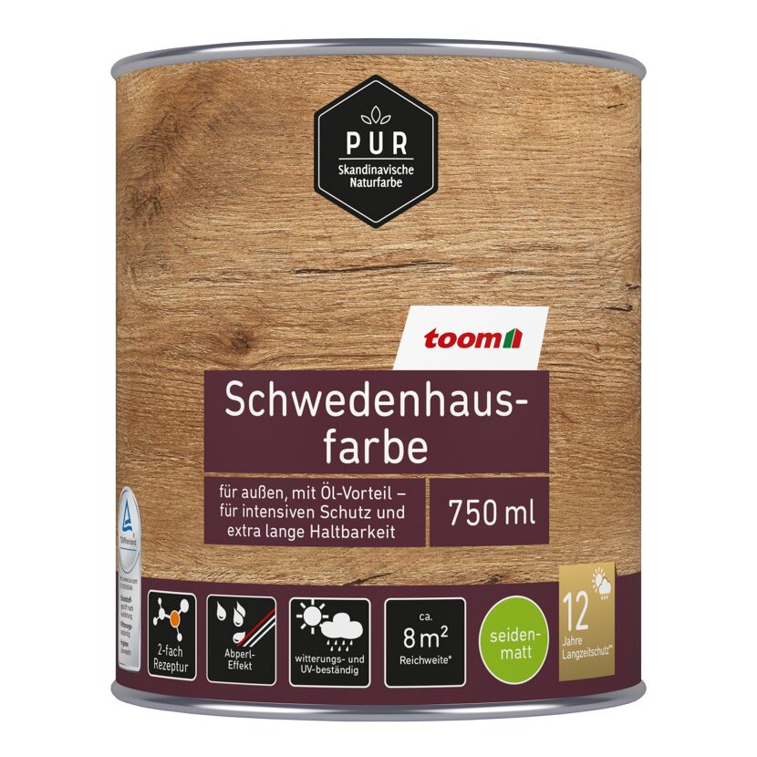 Schwedenhausfarbe moosgrün 750 ml