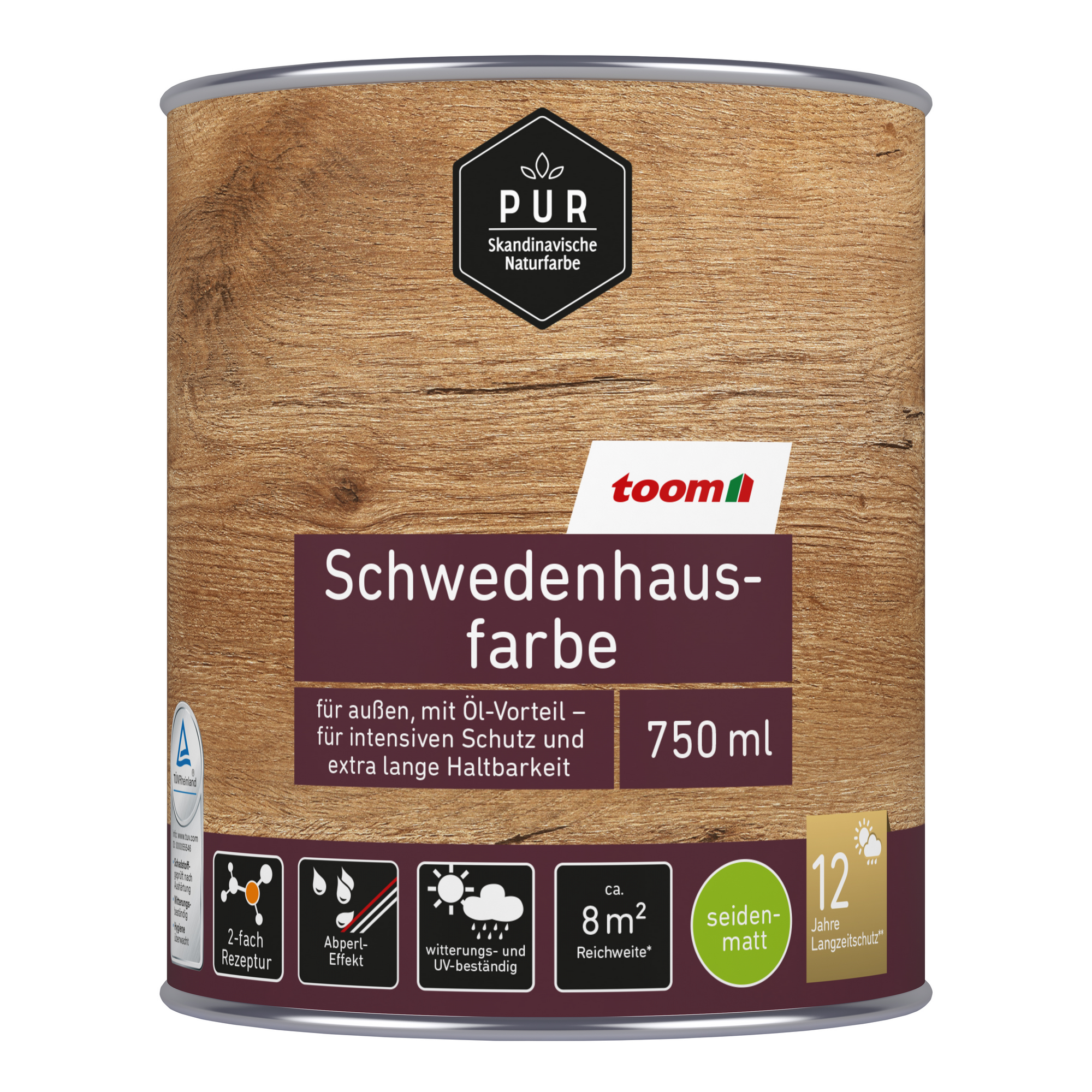 Schwedenhausfarbe 'Schwedenrot' rot 750 ml + product picture