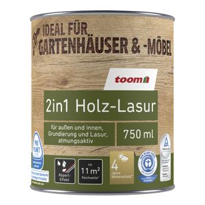 2in1 Holzlasur 'Mondsteingrau' grau 750 ml