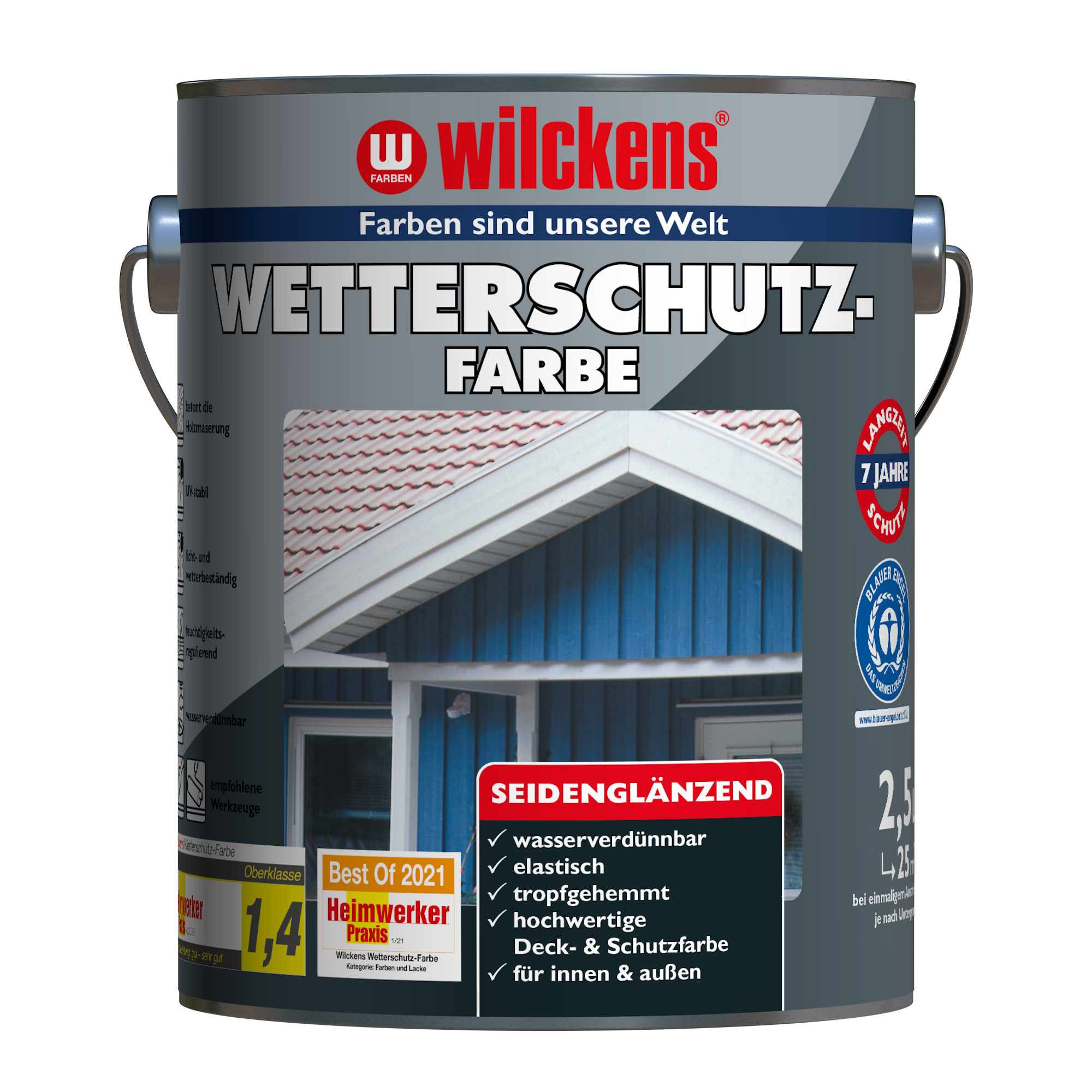 Wetterschutzfarbe taubenblau 2,5 l + product picture