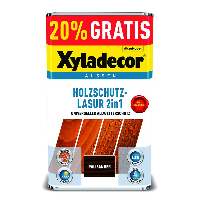 Xyladecor Holzschutz-Lasur 2in1 Palisander
