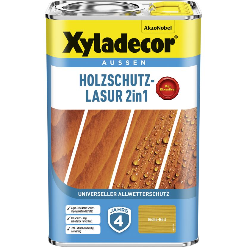 Xyladecor Holzschutz-Lasur 2in1 Eiche-Hell