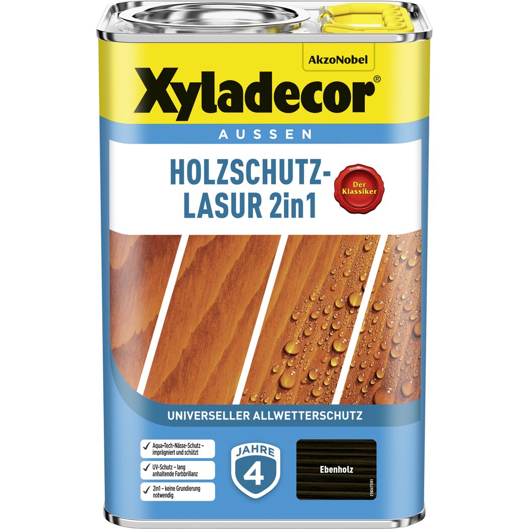 Xyladecor Holzschutz-Lasur 2in1 Ebenholz