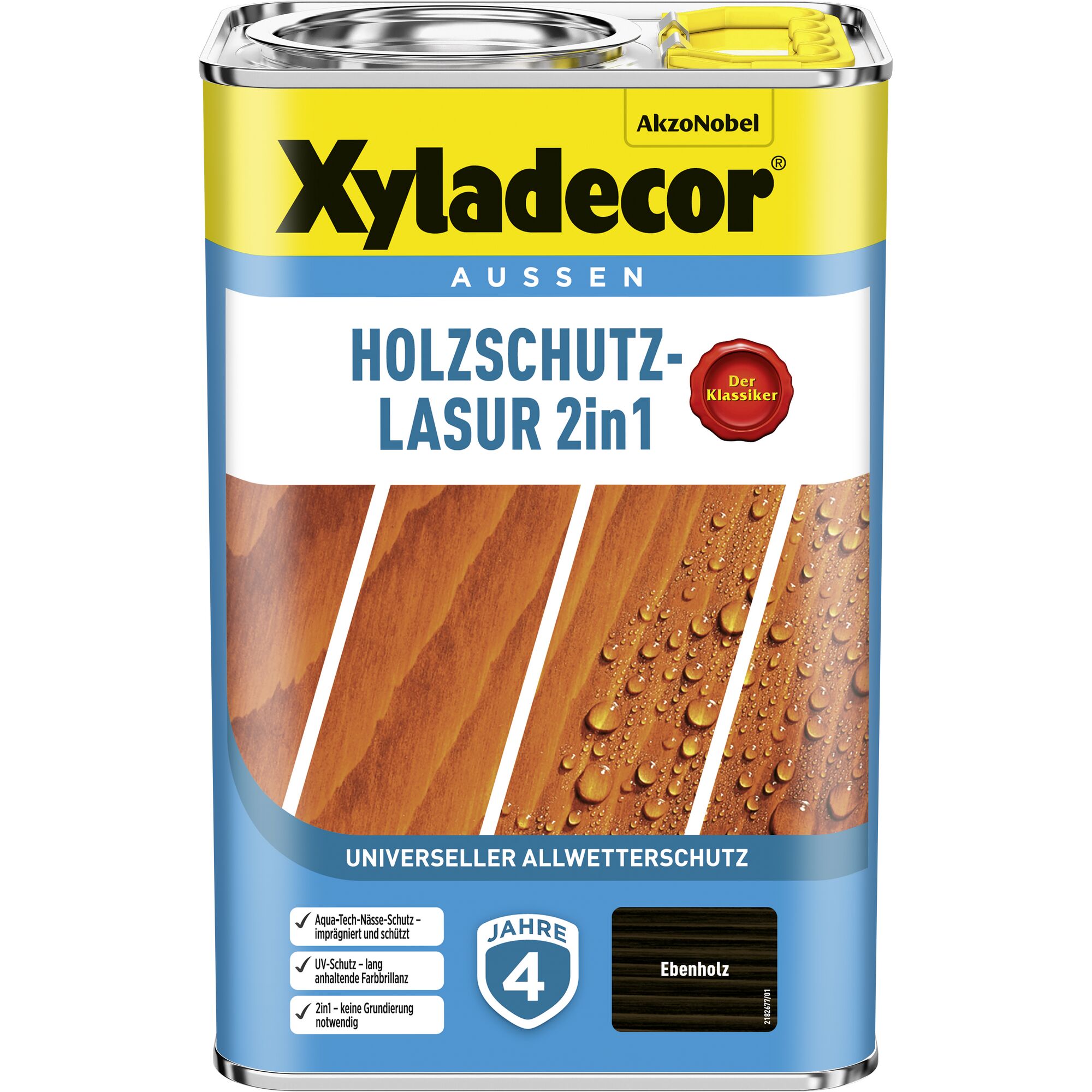 Xyladecor Holzschutz-Lasur 2in1 Ebenholz