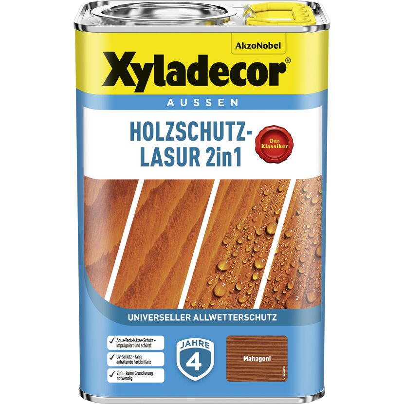 Xyladecor Holzschutz-Lasur 2in1 Mahagoni