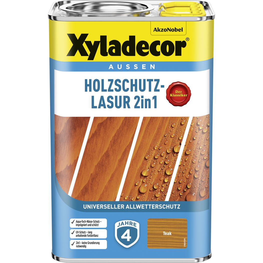 Xyladecor Holzschutz-Lasur 2in1 Teak