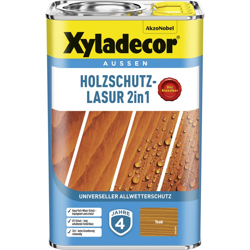 Xyladecor Holzschutz-Lasur 2in1 Teak