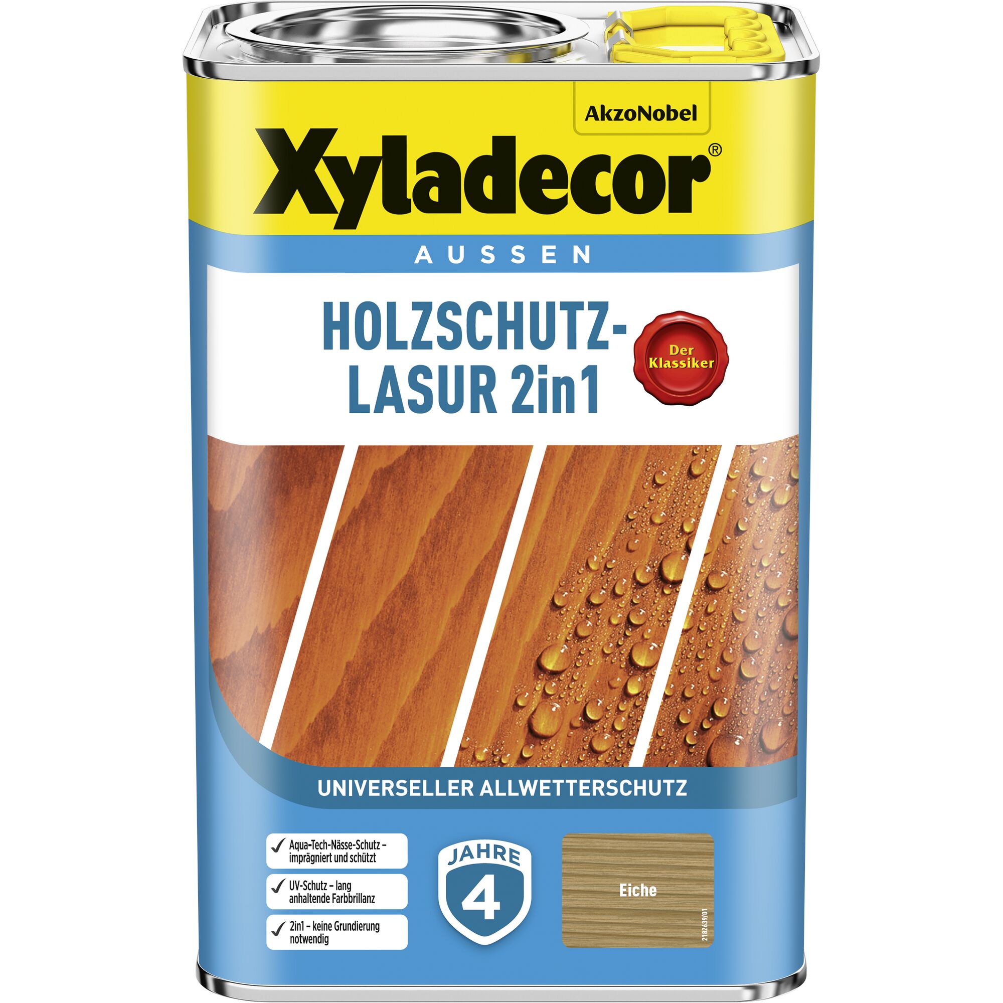 Xyladecor Holzschutz-Lasur 2in1 Eiche