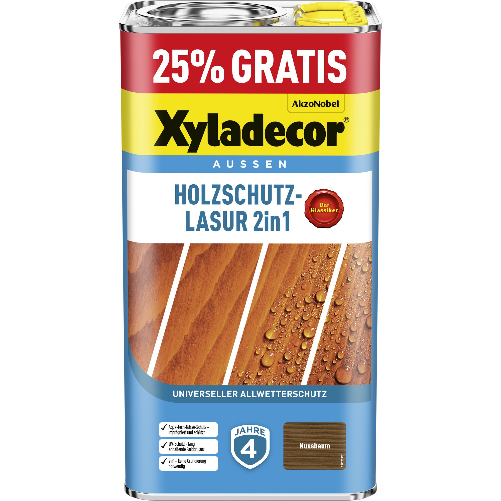 Dose Xyladecor Holzschutz-Lasur 2in1 Nussbaum
