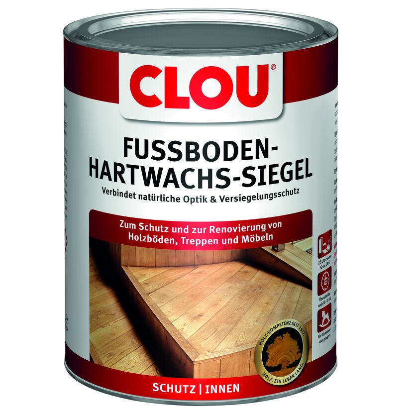 Clou Hartwachs-Siegel für Holzböden