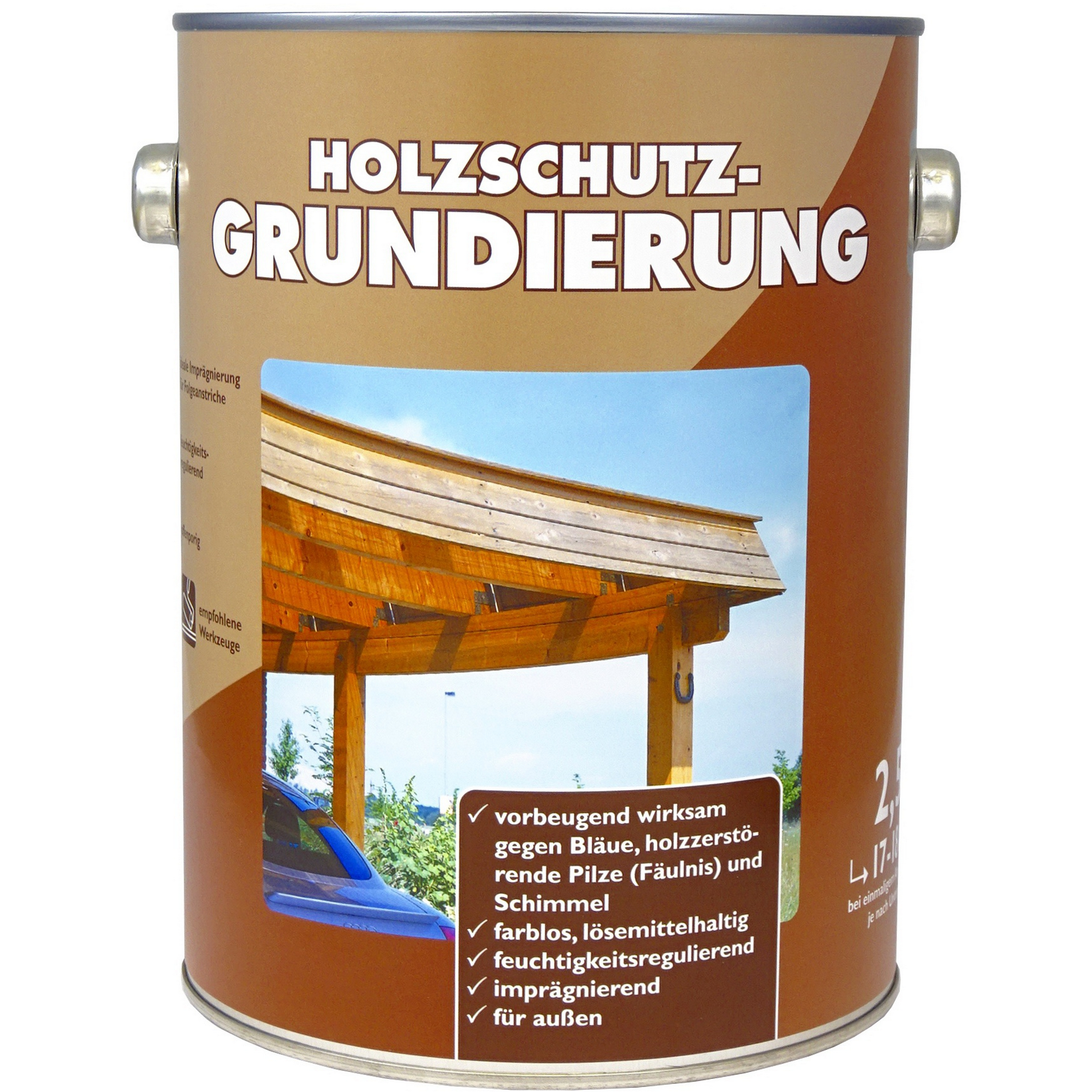 Holzschutzgrundierung farblos 2,5 l + product picture