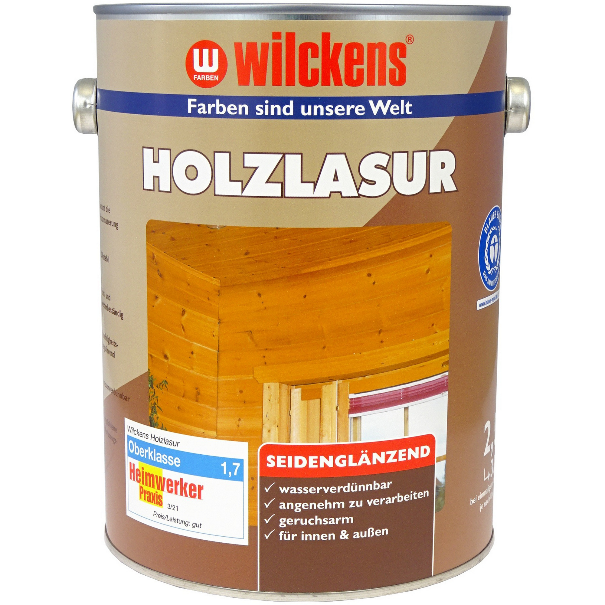 Holzlasur LF mahagonifarbend seidenglänzend 2,6 l