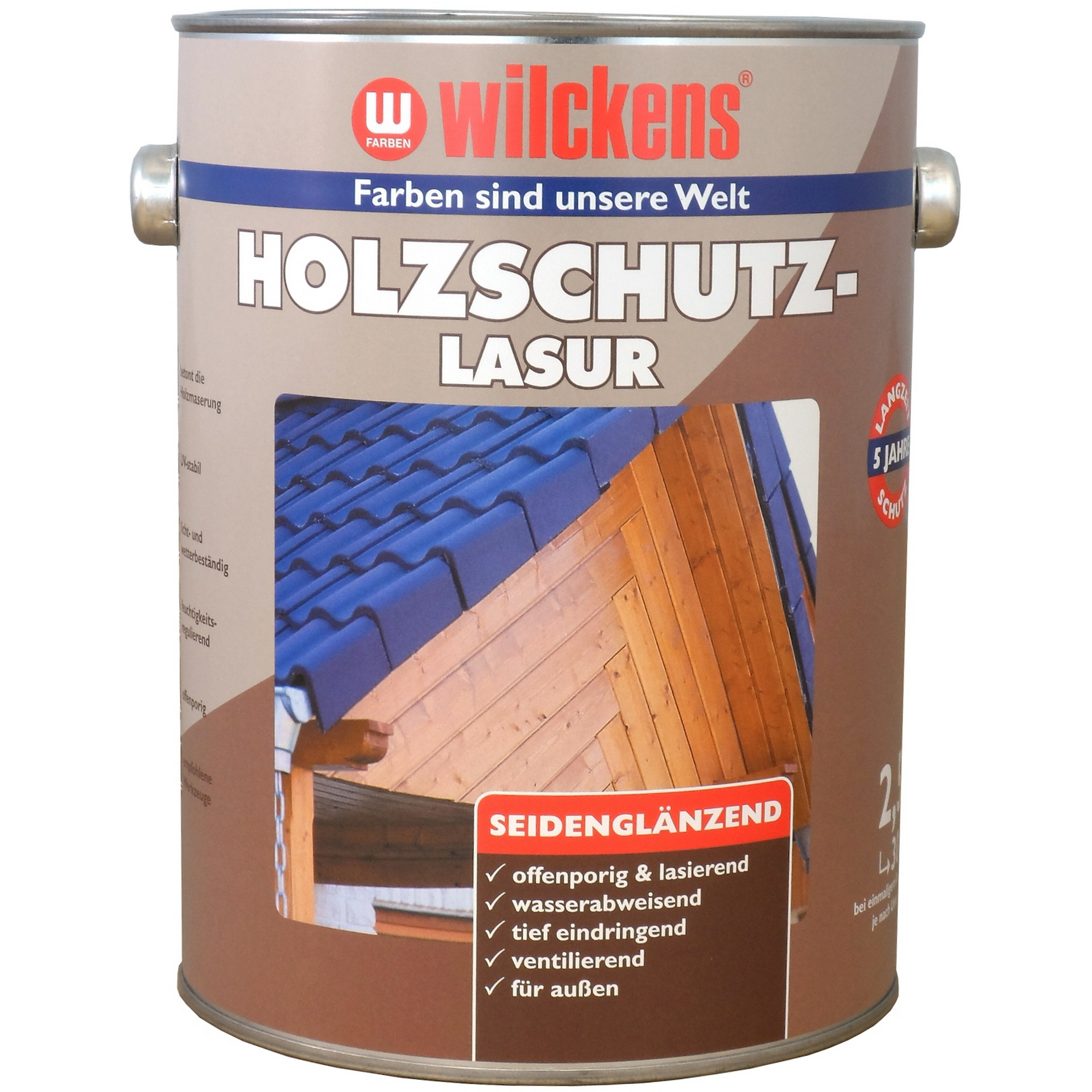 Holzschutzlasur nussbaumfarbend seidenglänzend 2,5 l + product picture