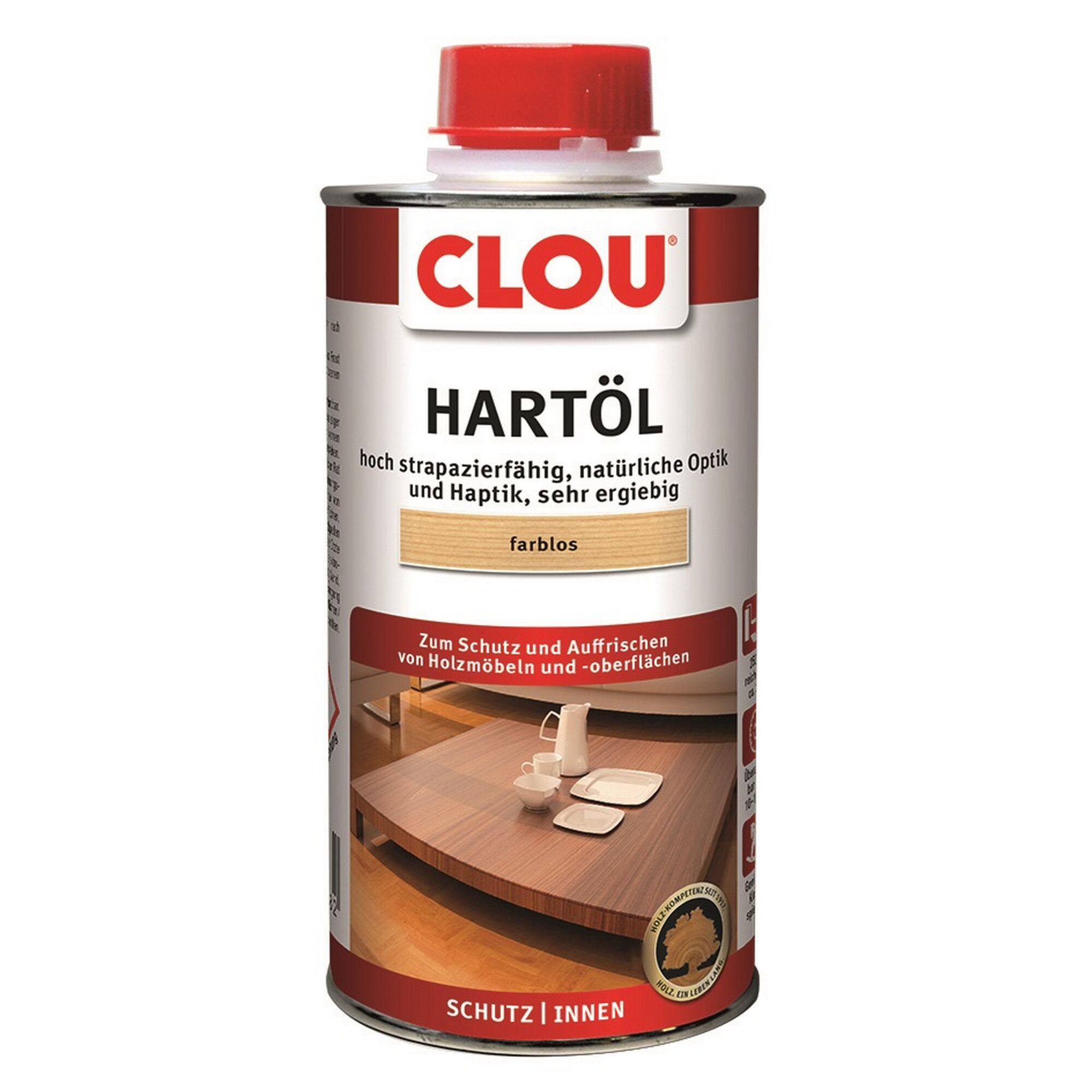 Clou Hartöl farblos 750 ml Dose