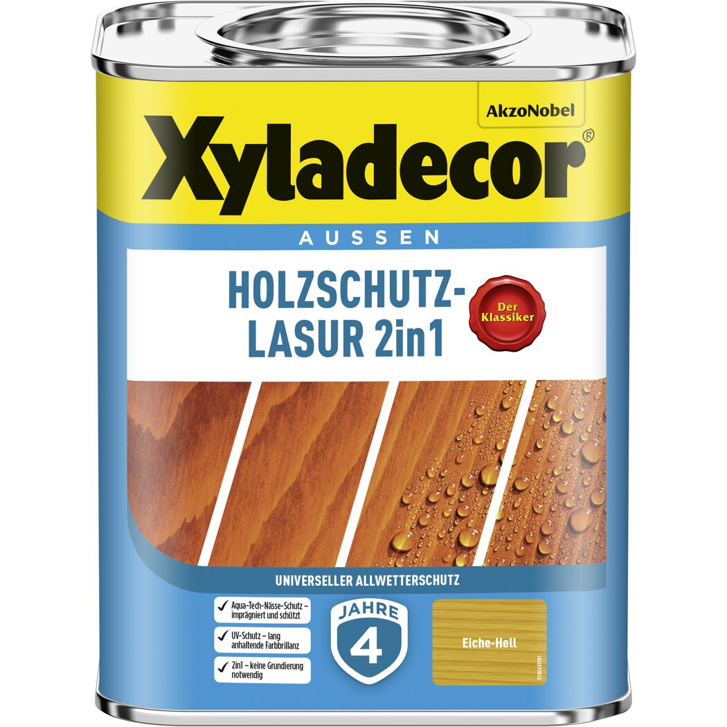 Xyladecor Holzschutz-Lasur 2in1 Eiche-Hell
