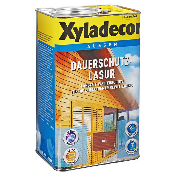 Xyladecor Dauerschutz Lasur Teakfarben 2 5 L ǀ Toom Baumarkt