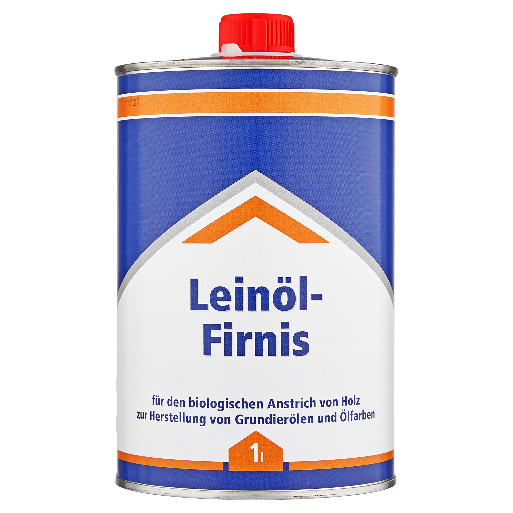 Leinölfirnis im Metallbehälter