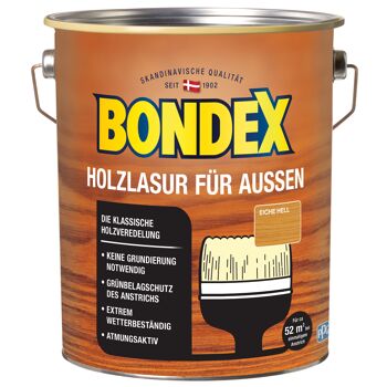 Bondex Holzlasur für Außen in Eiche Hell