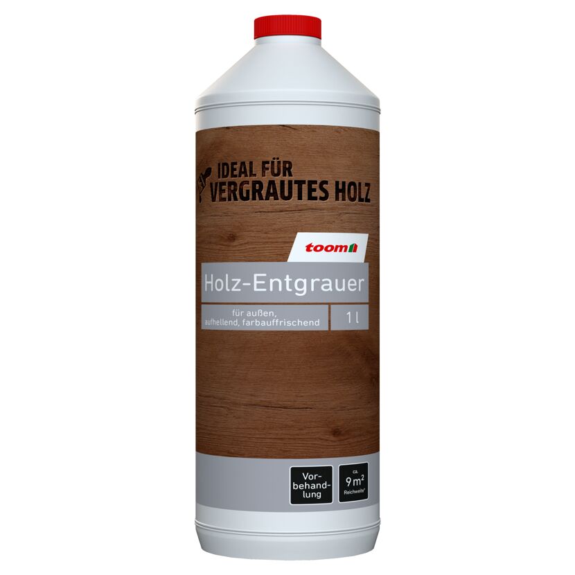 toom Holz-Entgrauer für vergrautes Holz, 1 l Flasche