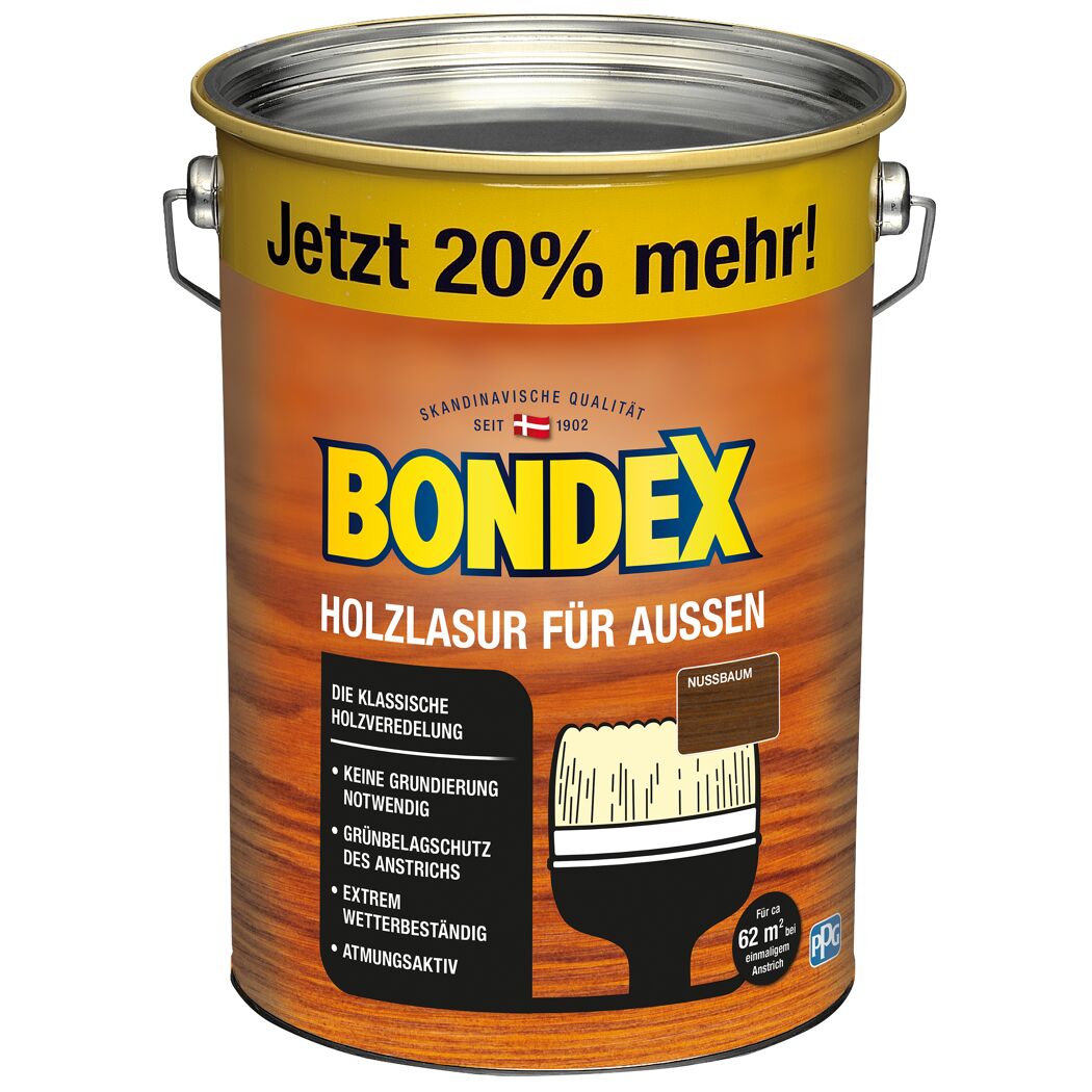 Holzlasur nussbaumfarben 4,8 l