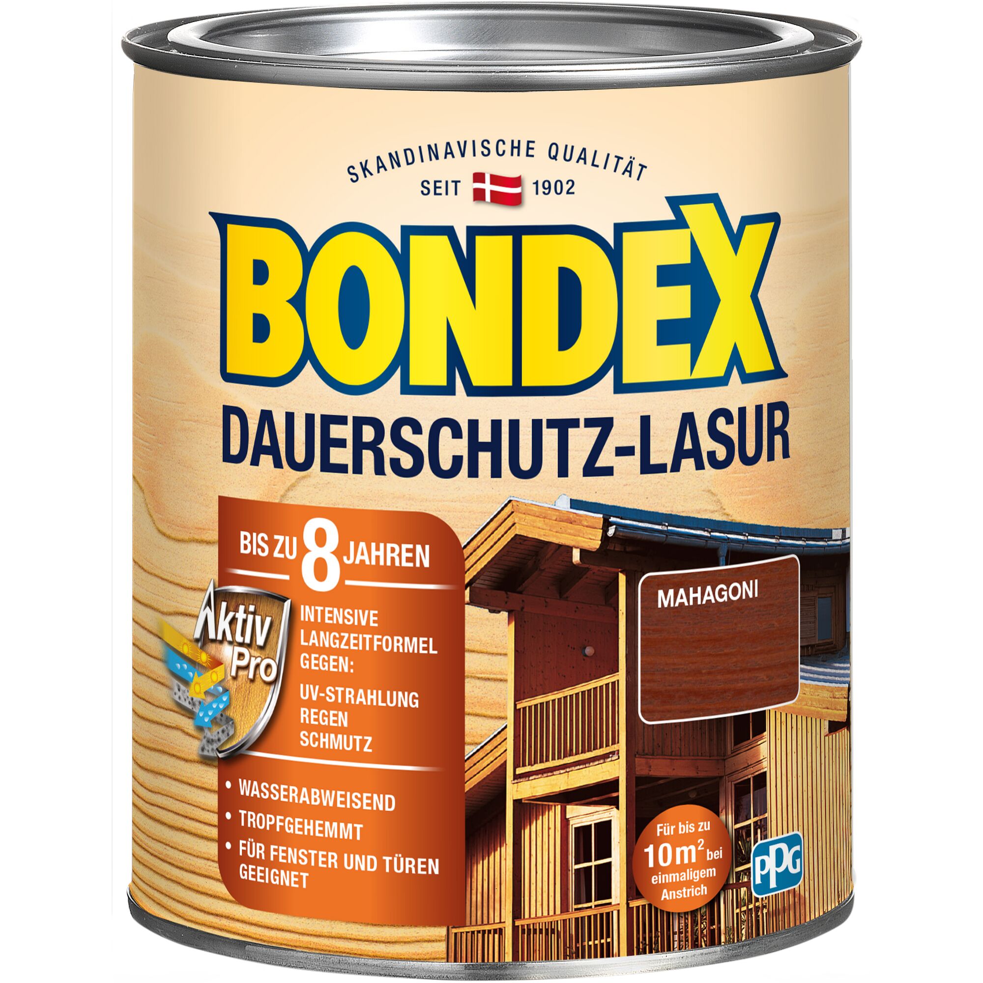 Bondex Dauerschutz-Lasur Mahagoni für Fenster und Türen