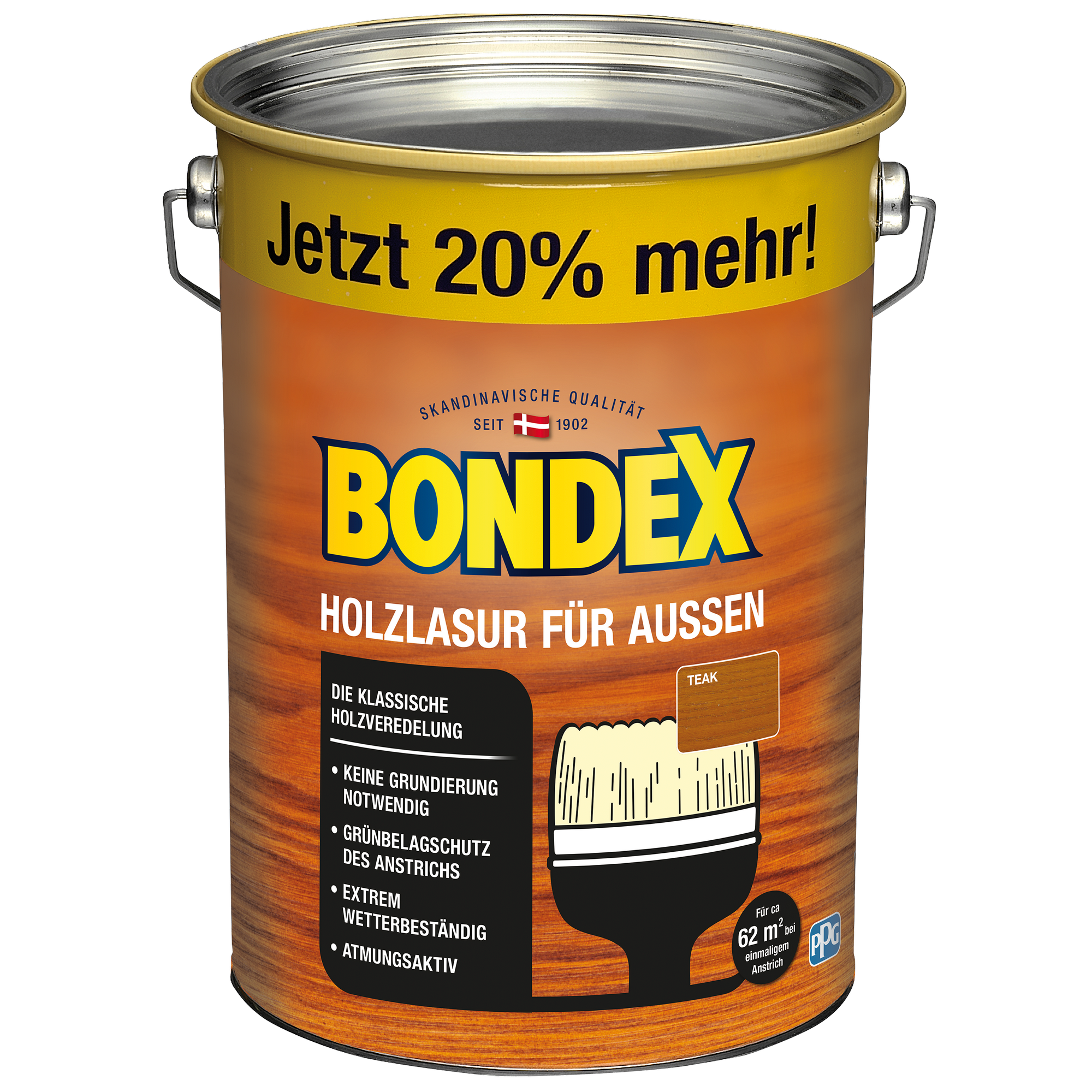 Bondex Holzlasur teakfarben 4,8 l
