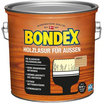 Bondex Holzlasur für außen, farblos, im Metallbehälter