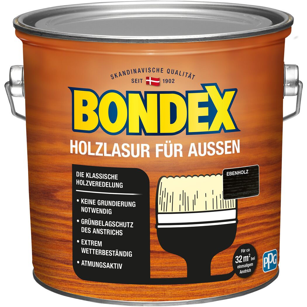 Bondex Holzlasur für Außen Ebenholz