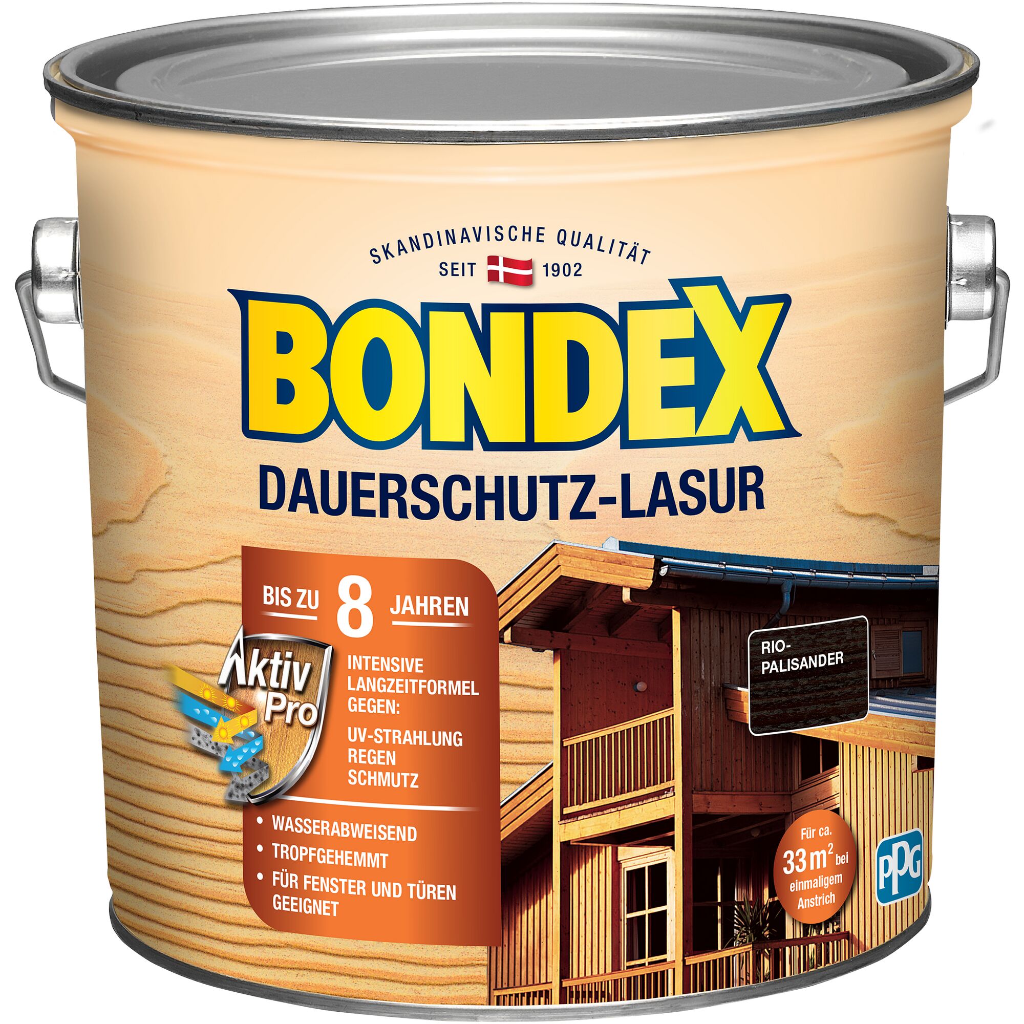 Bondex Dauerschutz-Lasur Rio-Palisander für Fenster und Türen