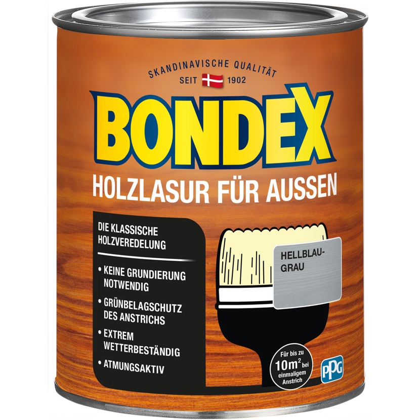Bondex Holzlasur für außen hellblau-grau