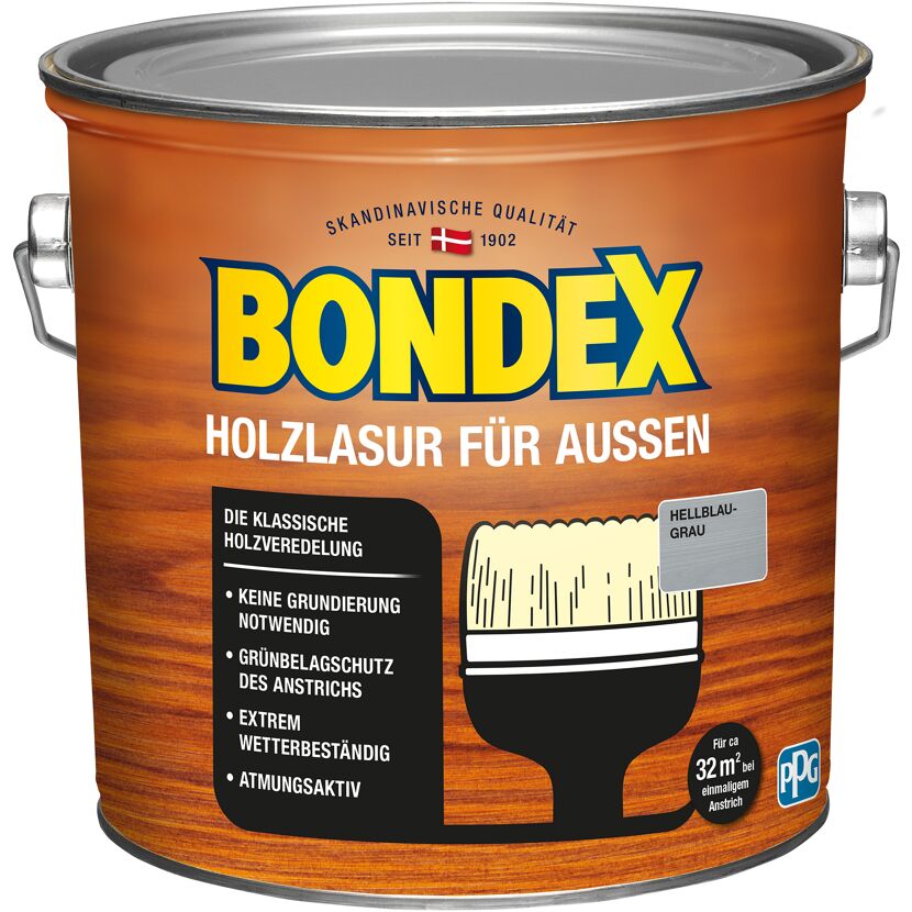 Bondex Holzlasur für außen hellblau-grau