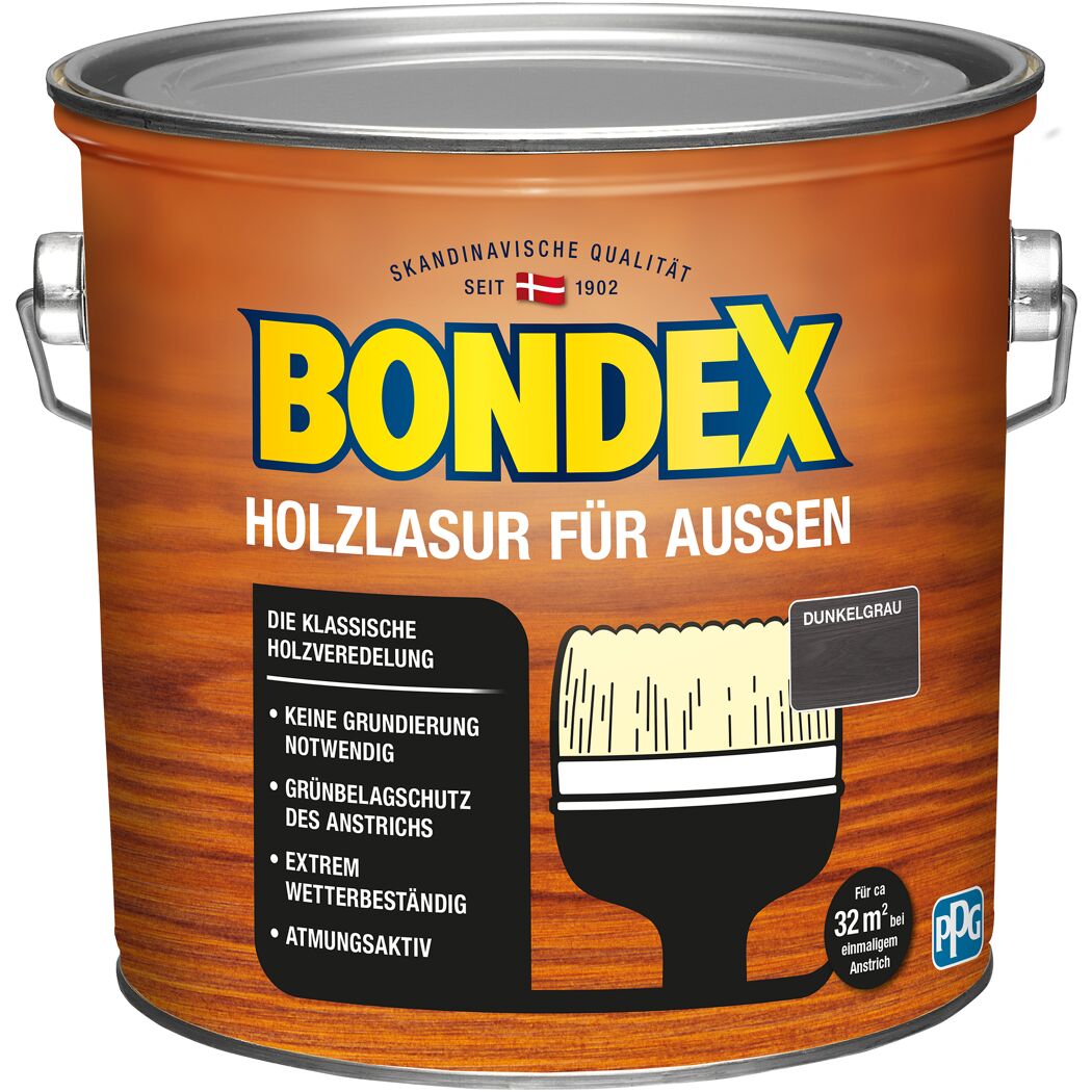 Bondex Holzlasur für außen Dunkelgrau