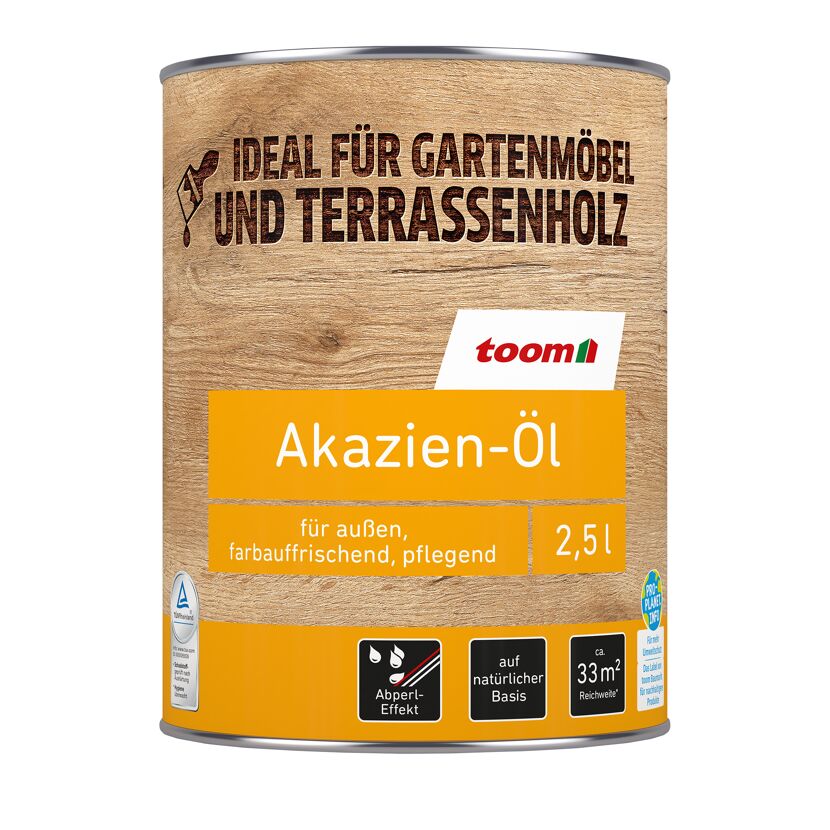 toom Akazien-Öl 2,5 l für Gartenmöbel und Terrassenholz